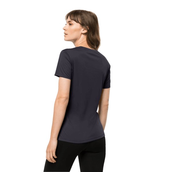 Dames Tech T Jack Wolfskin Grafiet Merken