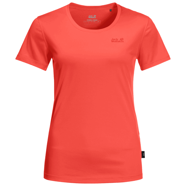 Tech T Jack Wolfskin Original Hot Coral Voor Dames