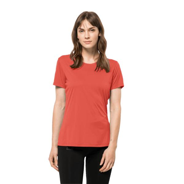 Tech T Jack Wolfskin Original Hot Coral Voor Dames