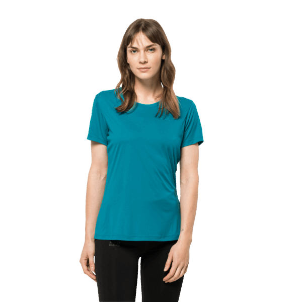 Tech T Zoetwaterblauw Jack Wolfskin Voor Dames Heet