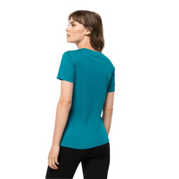 Tech T Zoetwaterblauw Jack Wolfskin Voor Dames Heet