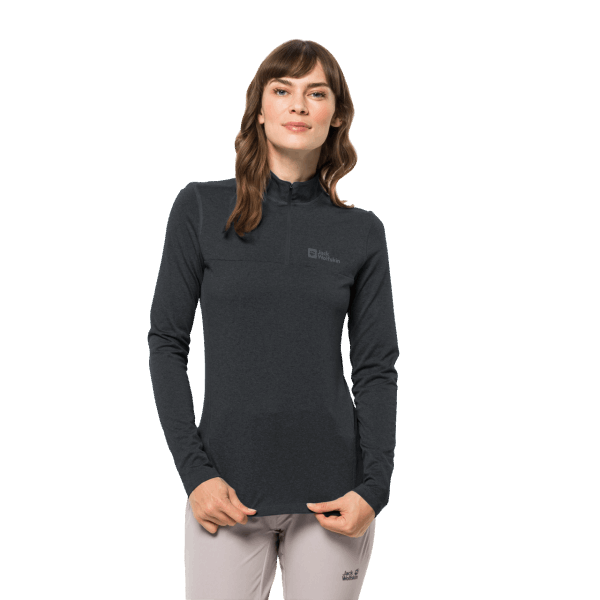 Zwarte Sky Thermal Half-zip Collectie Jack Wolfskin Voor Dames