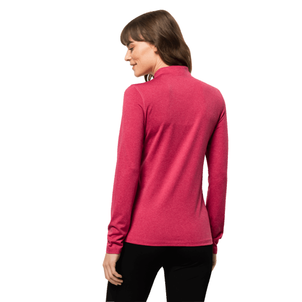 Origin Dames Sky Thermal Halve Rits Cranberry Jack Wolfskin