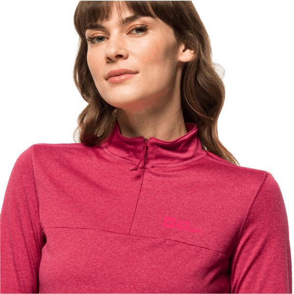 Origin Dames Sky Thermal Halve Rits Cranberry Jack Wolfskin