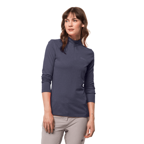Origins Jack Wolfskin Grafiet Dames Sky Thermische Halve Rits