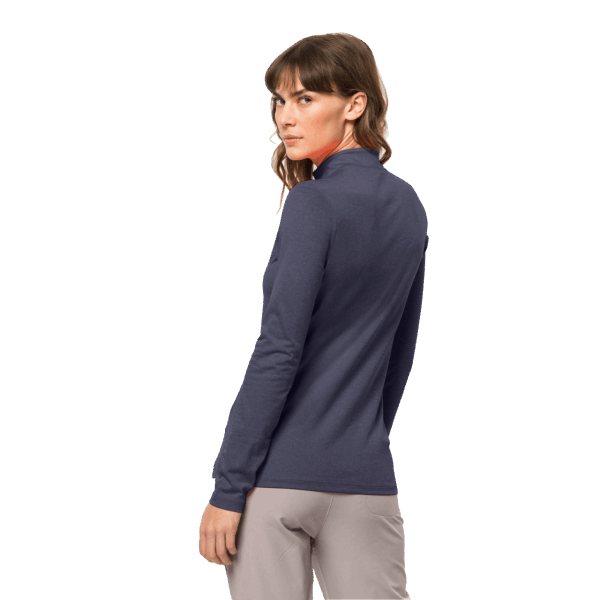 Origins Jack Wolfskin Grafiet Dames Sky Thermische Halve Rits