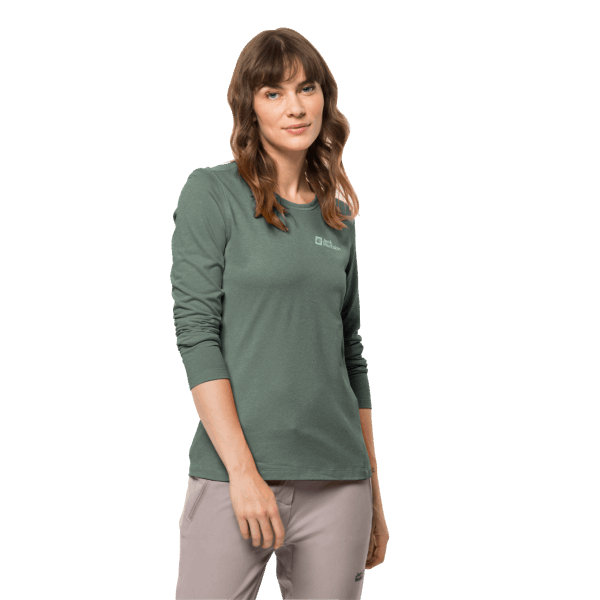 Brand Jack Wolfskin Dames Sky Thermal Longsleeve Hedge Groen
