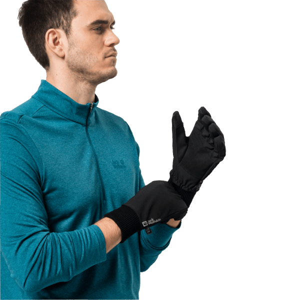 Jack Wolfskin Zwarte Origin Supersonic Xt Handschoen