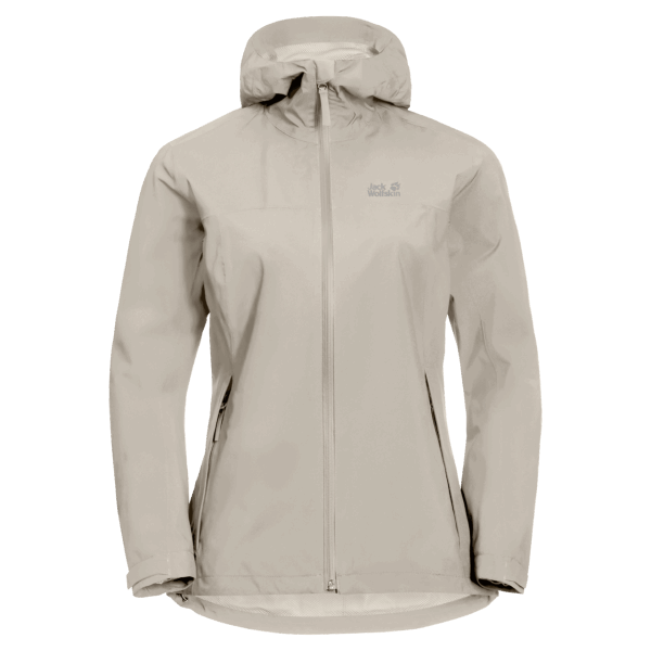 Hete Stoffige Grijze Jack Wolfskin Jwp-shell Voor Dames