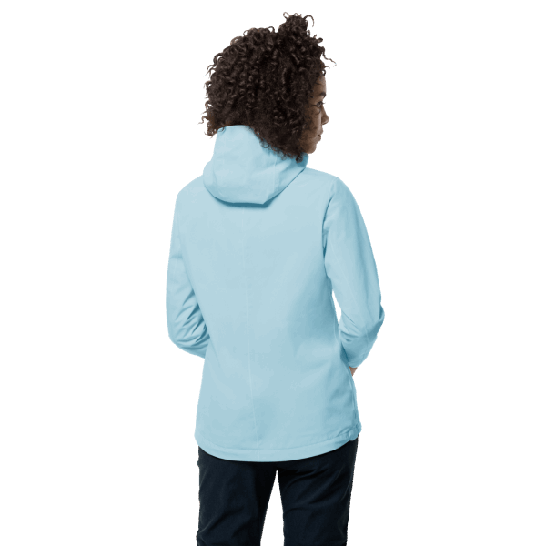 Dames Jwp Shell Jack Wolfskin Frosted Blauw Nieuw