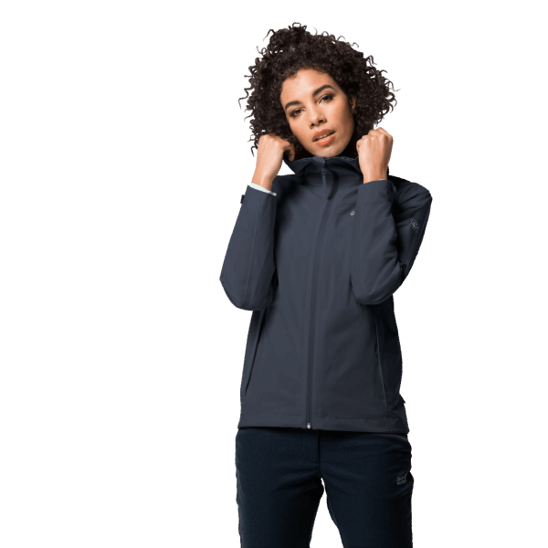 Jwp Shell Jack Wolfskin Fashion Nachtblauw Voor Dames