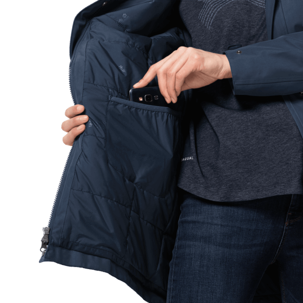 Jack Wolfskin Nachtblauwe Merk Madison Avenue Jas