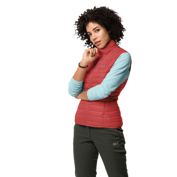 Jack Wolfskin Dames Jwp Vest Nieuw Koraalrood