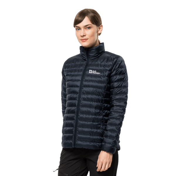 Hot Dames Pack & Go Donsjack Jack Wolfskin Nachtblauw