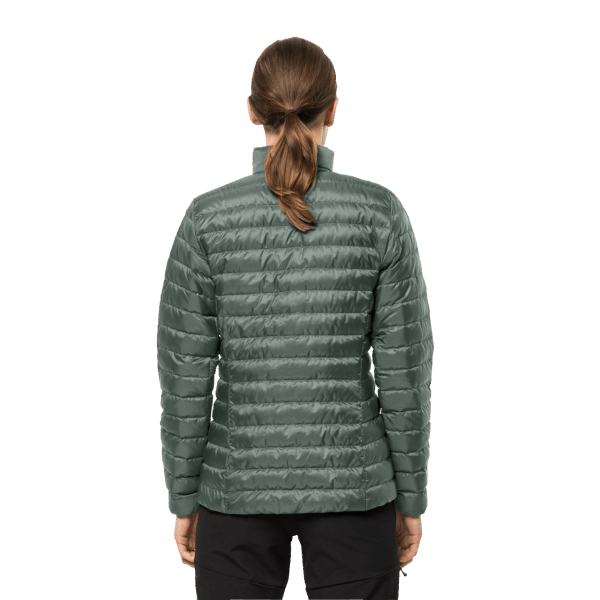 Fashion Jack Wolfskin Dames Pack & Go Donsjack Hedge Green