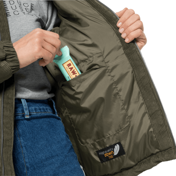 Collectie Bonsai Groen Jack Wolfskin Nature Corduroy Damesjack