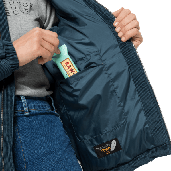 Collecties Donker Leisteen Natuur Corduroy Damesjack Jack Wolfskin