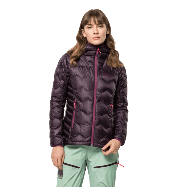 Dames Alpspitze Donsjack Met Capuchon Hot Grapevine Jack Wolfskin