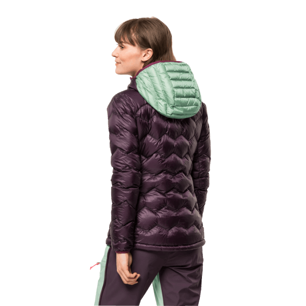 Dames Alpspitze Donsjack Met Capuchon Hot Grapevine Jack Wolfskin