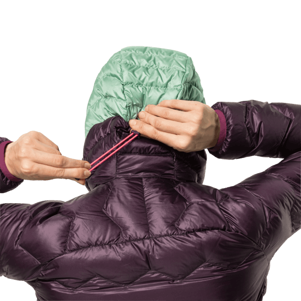 Dames Alpspitze Donsjack Met Capuchon Hot Grapevine Jack Wolfskin