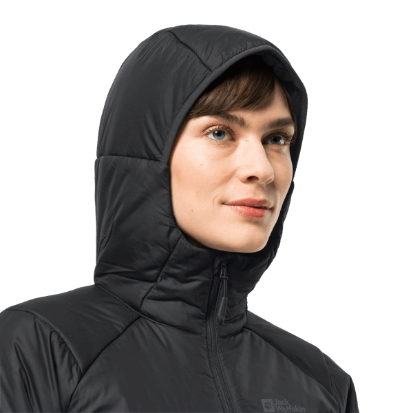 Jack Wolfskin Zwarte Best Geïsoleerde Bergland Hoody Voor Dames