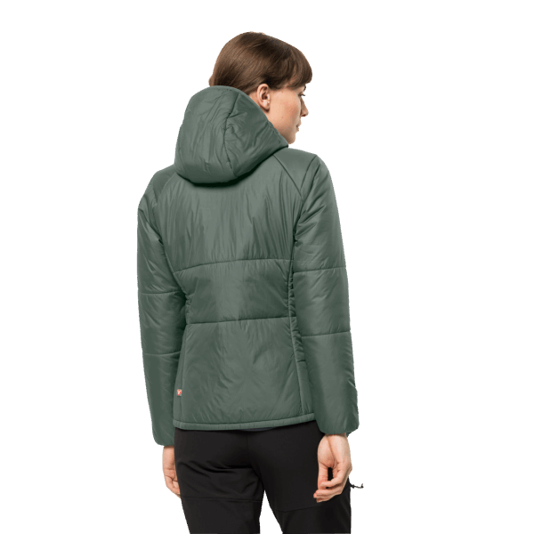 Jack Wolfskin Hedge Green Dames Bergland Geïsoleerde Hoody Nieuw