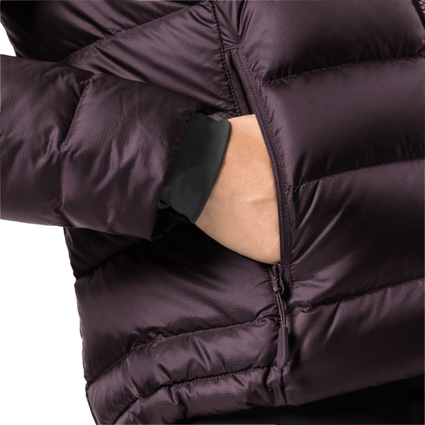 Grapevine Jack Wolfskin Origins Nebelhorn-donshoodie Voor Dames