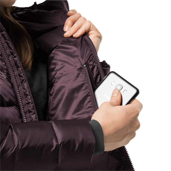 Grapevine Jack Wolfskin Origins Nebelhorn-donshoodie Voor Dames