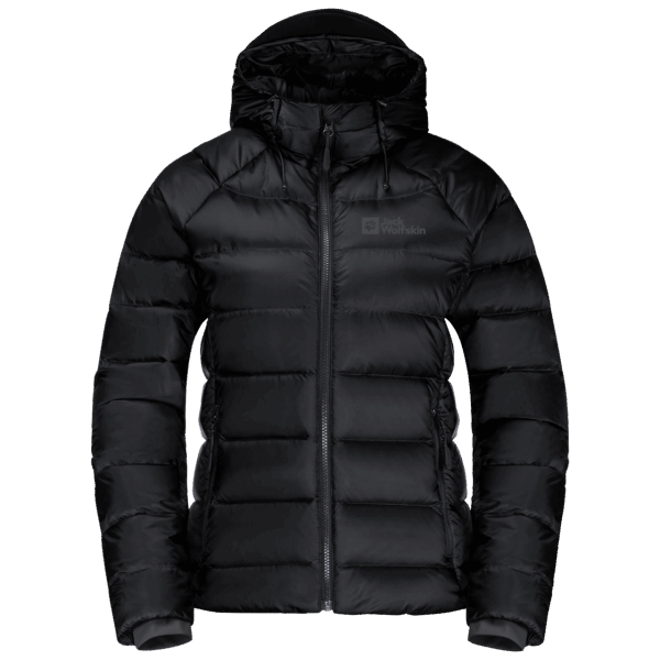 Zwarte Merken Jack Wolfskin Nebelhorn-donshoodie Voor Dames