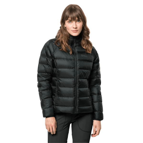 Zwarte Merken Jack Wolfskin Nebelhorn-donshoodie Voor Dames