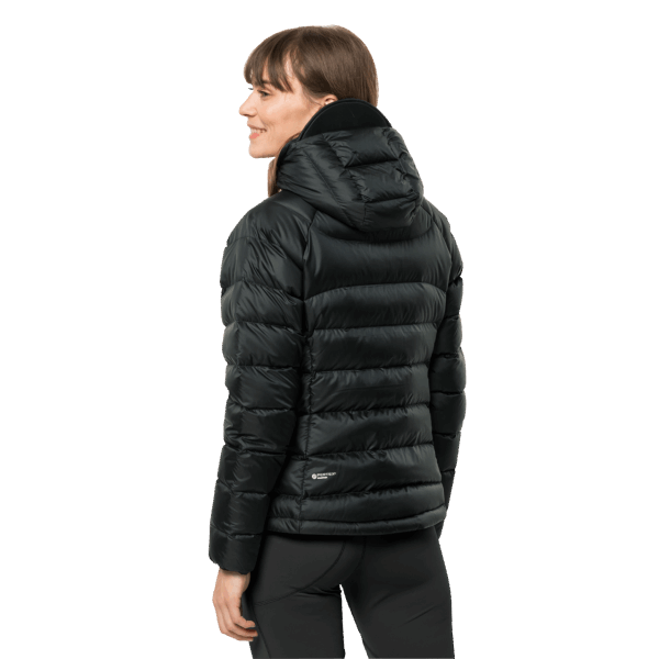 Zwarte Merken Jack Wolfskin Nebelhorn-donshoodie Voor Dames