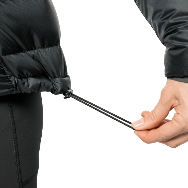 Zwarte Merken Jack Wolfskin Nebelhorn-donshoodie Voor Dames