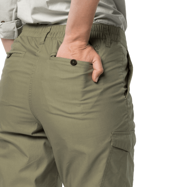 Kaki Nieuwe Jack Wolfskin Damesbroek Aan Het Meer