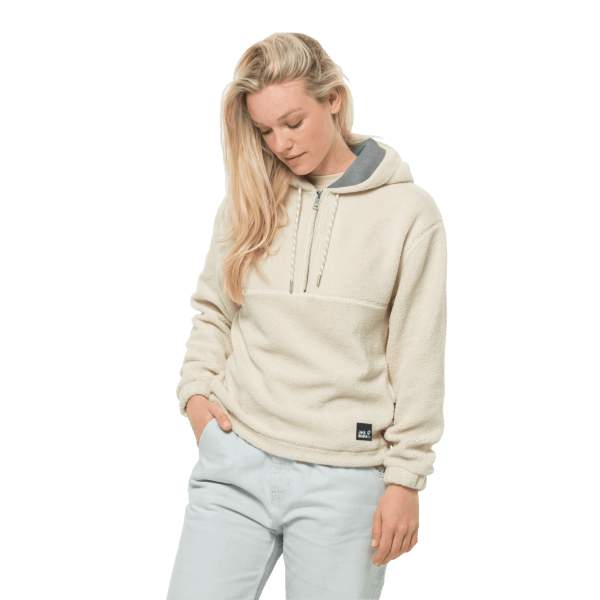 Jack Wolfskin Wit Zand Dames Nature Life Halfzip Best