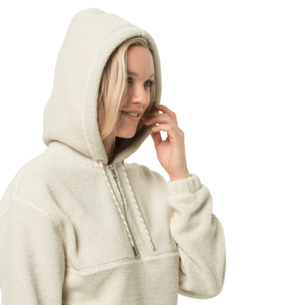Jack Wolfskin Wit Zand Dames Nature Life Halfzip Best