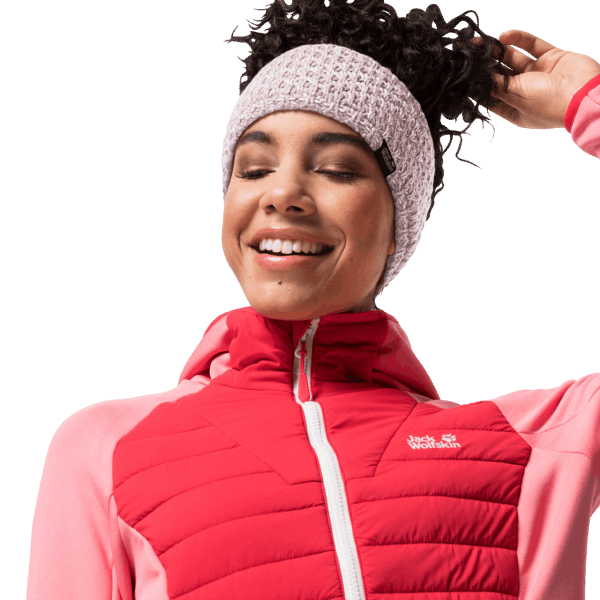 Collecties Highloft Gebreide Hoofdband Voor Dames Jack Wolfskin Violet Parelmoer
