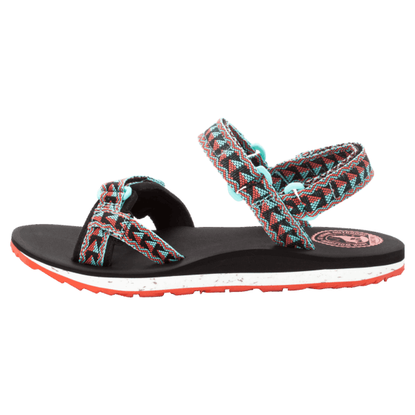 Outfresh Damessandaal Van Het Merk Zwart-aquamarijn Jack Wolfskin