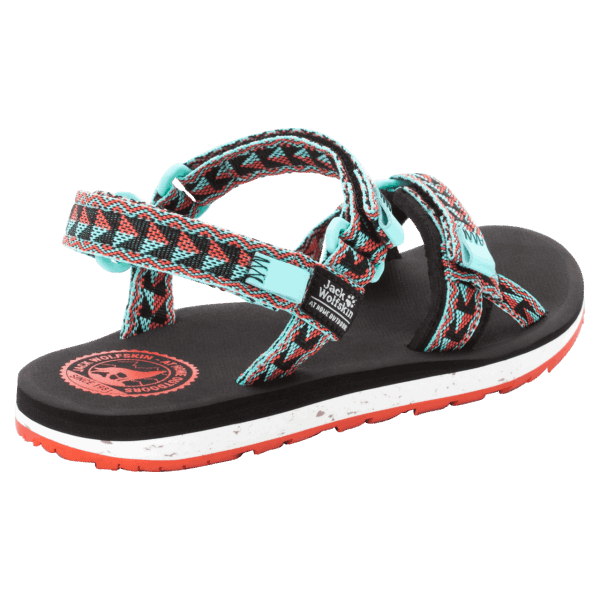 Outfresh Damessandaal Van Het Merk Zwart-aquamarijn Jack Wolfskin