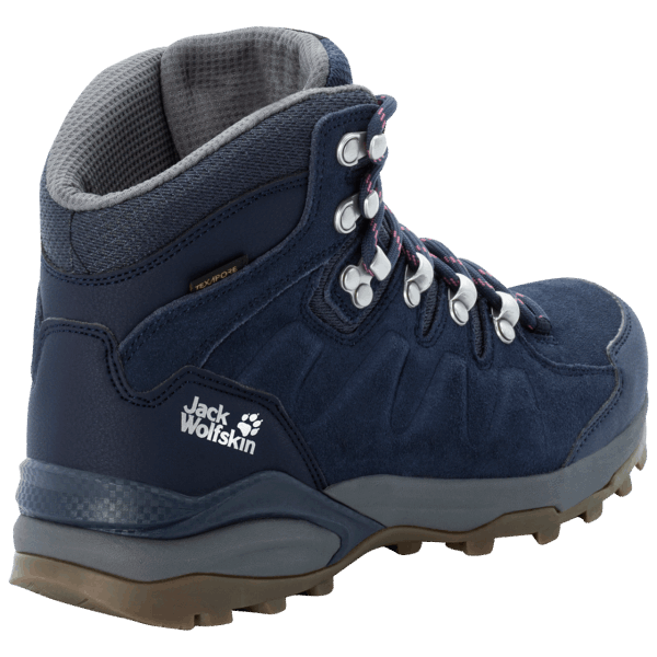 Donkerblauw-grijze Jack Wolfskin Fashion Dames Refugio Texapore Mid