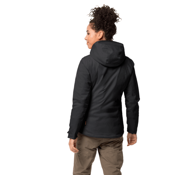 Modieuze Zwarte Troposfeerjas Voor Dames Jack Wolfskin