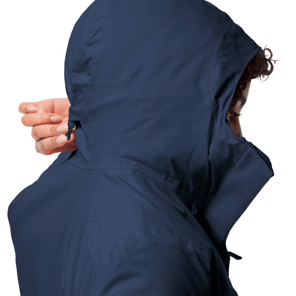 Dames Troposfeerjack Jack Wolfskin Dark Indigo Collectie