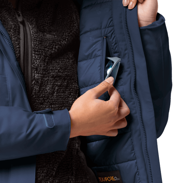 Dames Troposfeerjack Jack Wolfskin Dark Indigo Collectie
