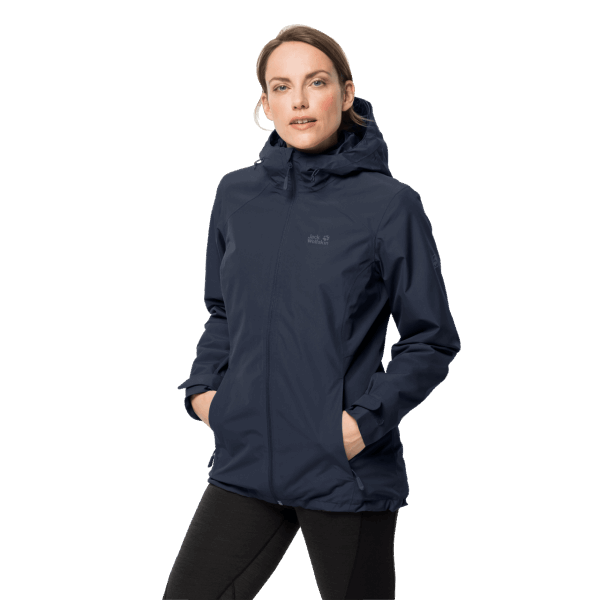 Middernachtblauwe Jack Wolfskin Norrland 3in1 Damesorigineel