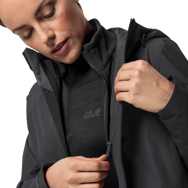 Zwarte Origins Jack Wolfskin Norrland Dames 3in1