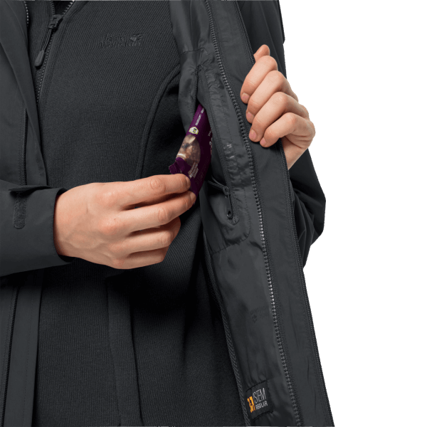 Zwarte Origins Jack Wolfskin Norrland Dames 3in1