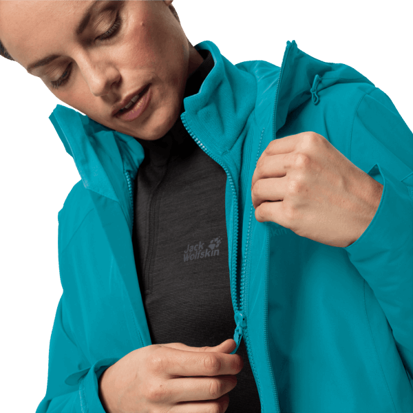 Norrland 3in1 Jack Wolfskin Voor Dames In Donker Cyaan
