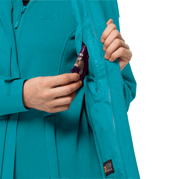 Norrland 3in1 Jack Wolfskin Voor Dames In Donker Cyaan