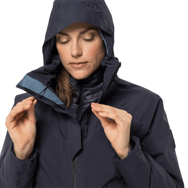 Nieuwe Atletische 5in1 Jack Wolfskin Grafiet Dames