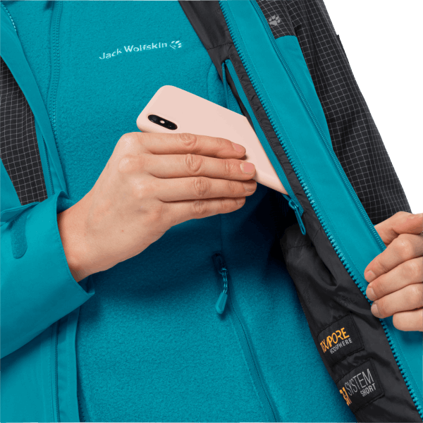 Dames Dna Rhapsody 3in1 Jack Wolfskin Dark Cyaan Origin