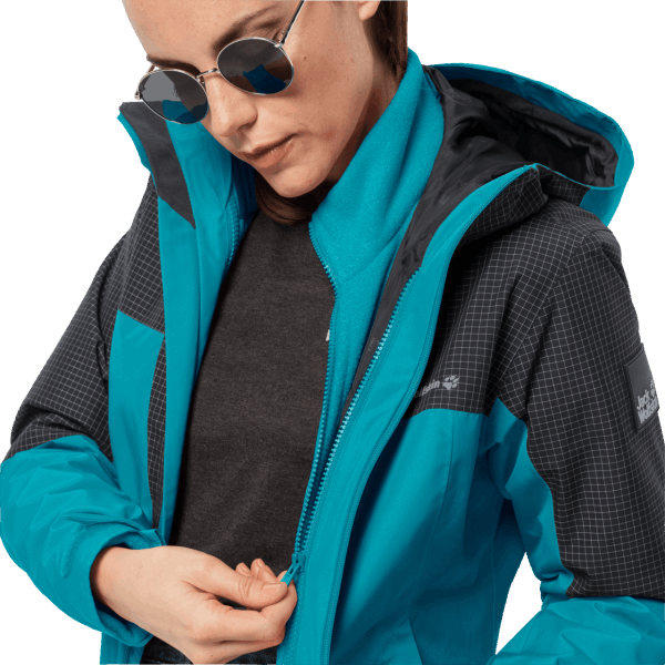 Dames Dna Rhapsody 3in1 Jack Wolfskin Dark Cyaan Origin